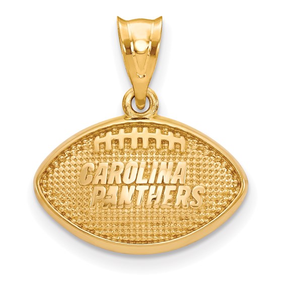 Sterling Silver Gold-plated Carolina Panthers Football Pendant Sterling Silver Gold-plated Carolina Panthers Football Pendant